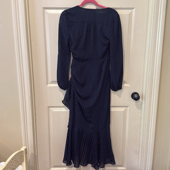 Astr navy striped ruffle dress, small - Picture 7 of 9